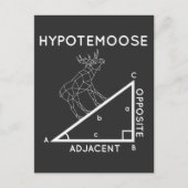 Funny Mah Pun Moose Hypotenuse Mathematiker. Postkarte (Vorderseite)