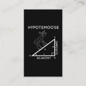 Funny Mah Pun moose Hypotenuse Mathematiker. Visitenkarte (Vorderseite)