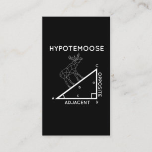 Funny Mah Pun moose Hypotenuse Mathematiker. Visitenkarte