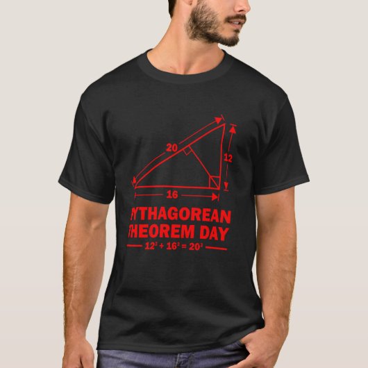Funny Mah Pythagorean Theorem Day Mathematik The T-Shirt (Vorderseite)