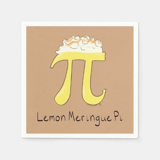 Funny Mah Spaß Lemon Pi Symbol Serviette (Vorderseite)