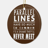 Funny Mah Spaß Top Parallel Lines Joke Math Keramik Ornament (Links)