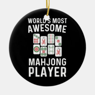 Funny Mahjong Geschenk für Männer Frauen Spiel Lov Keramik Ornament