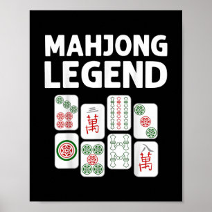 Funny Mahjong Geschenk für Männer Frauen Spiel Lov Poster