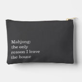 Funny Mahjong Introvert Relatable Saying Humor Zubehörtasche (Rückseite)