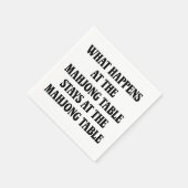 Funny Mahjong Lover Quote Mahj Humor Hostess Serviette (Ecke)