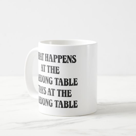 Funny Mahjong Lover Zitat Mahj Spaß Fun Kaffeetasse (Vorderseite Links)