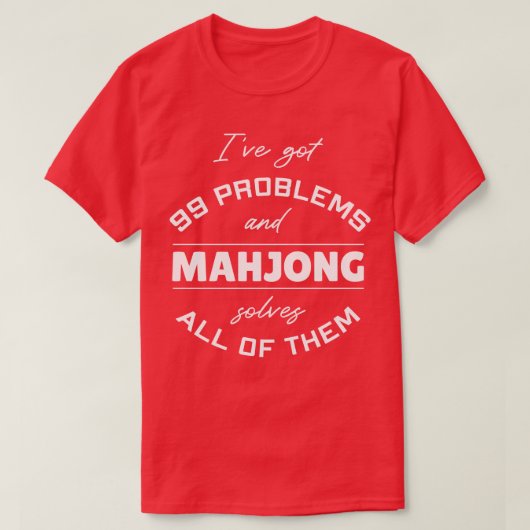 Funny Mahjong Sprichwort T-Shirt (Design vorne)