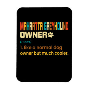 Funny Mahratta Greyhound Vintag Retro Dog Mama Vat Magnet