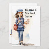 Funny Mail Carrier Bewegungs-Announcement-Karten (Vorne/Hinten)