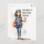 Funny Mail Carrier Moving Ankündigung Postkarte (Vorne/Hinten)