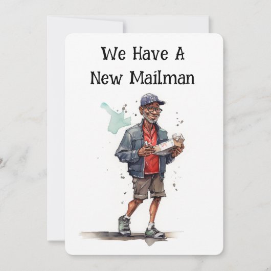 Funny Mailman Moving Announcement Cards (Vorderseite)