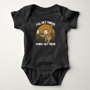 Funny Mailman Sloth Postal Worker Baby Strampler