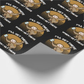 Funny Mailman Sloth Postal Worker Geschenkpapier (Ecke)