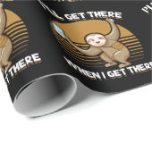 Funny Mailman Sloth Postal Worker Geschenkpapier (Rolleneckpunkt)