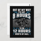 Funny Mailman Spaß Stressful Mail Carrier Job Postkarte (Vorne/Hinten)