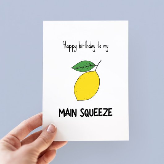 Funny Main Sqeeze Pub Birthday Card