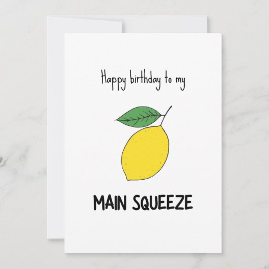 Funny Main Sqeeze Pub Birthday Card (Vorderseite)