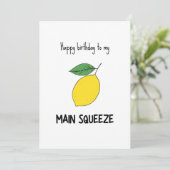 Funny Main Sqeeze Pub Birthday Card (Stehend Vorderseite)