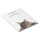 Funny Maine Coon Cat Notepad Notizblock (angewinkelt)
