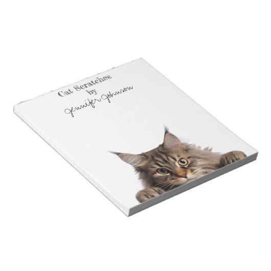 Funny Maine Coon Cat Notepad Notizblock (angewinkelt)