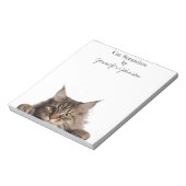 Funny Maine Coon Cat Notepad Notizblock (Rotiert)