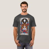 Funny Maine Coon Cat Tarot Card T-Shirt (Vorne ganz)