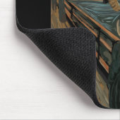 Funny Maine Coon Cat The Scree Mousepad (Ecke)