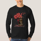 Funny Maine Coon Heart Valentines Day Cat Dad Mom T-Shirt (Vorderseite)