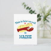 Funny Maine Humster Roll Postkarte (Stehend Vorderseite)