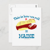 Funny Maine Humster Roll Postkarte (Vorne/Hinten)