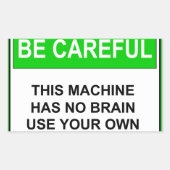 Funny Maintenance Kaution Zeichen Rechteckiger Aufkleber (Vorderseite)