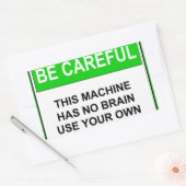 Funny Maintenance Kaution Zeichen Rechteckiger Aufkleber (Umschlag)