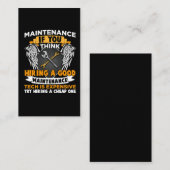 Funny Maintenance Tech Grafiktechniker Visitenkarte (Vorne/Hinten)
