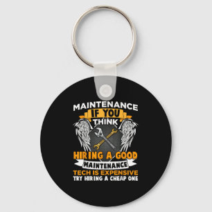 Funny Maintenance Tech Graphic Mechanic Vater Tech Schlüsselanhänger