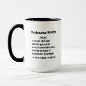 Funny Maintenance Worker Definition-Geschenke Tasse (Links)