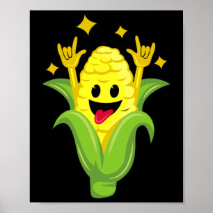 Funny Mais Design für Männer Frauen Mais auf Cob D Poster
