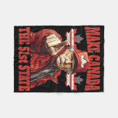 Funny Make Canada 51. Staat Fleecedecke (Vorderseite (Horizontal))