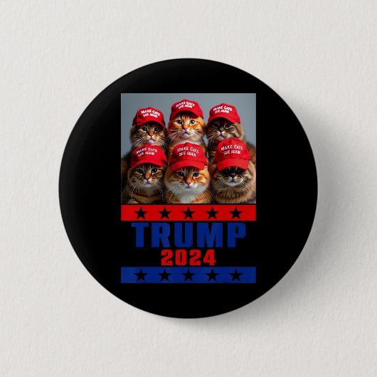 Funny Make Cats Rette wieder Trump US-Präsident El Button (Vorderseite)