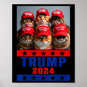 Funny Make Cats Rette wieder Trump US-Präsident El Poster