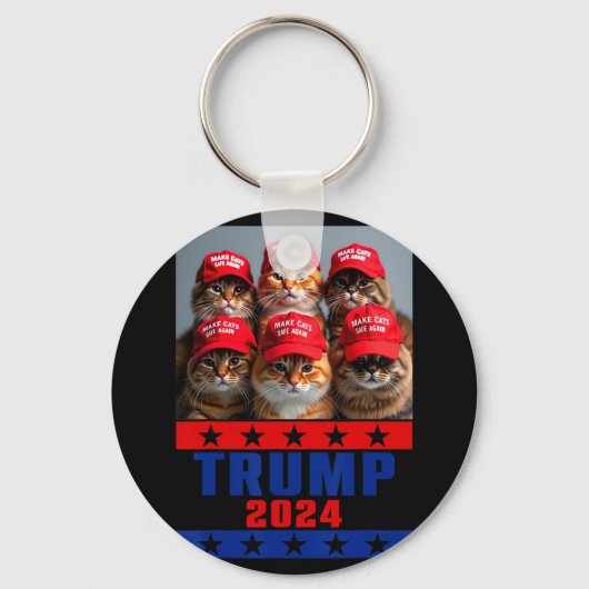 Funny Make Cats Rette wieder Trump US-Präsident El Schlüsselanhänger (Vorderseite)