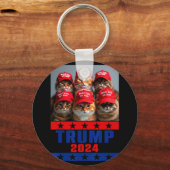 Funny Make Cats Rette wieder Trump US-Präsident El Schlüsselanhänger (Vorderseite)