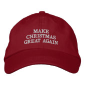 Funny Make Christmas Great Again Hats Bestickte Baseballkappe (Vorderseite)