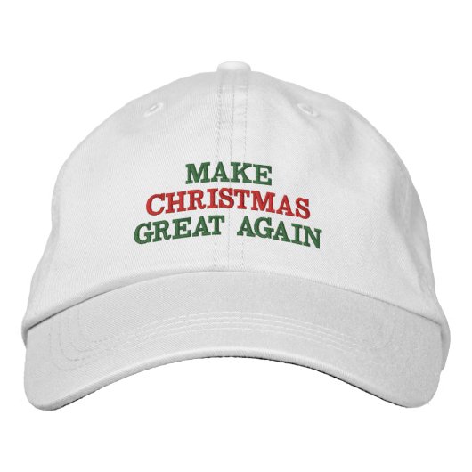 Funny Make Christmas Great Again Hats Bestickte Baseballkappe (Vorderseite)