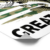 Funny Make Fishing Great Again Camo B Fish America Poster (Ecke)