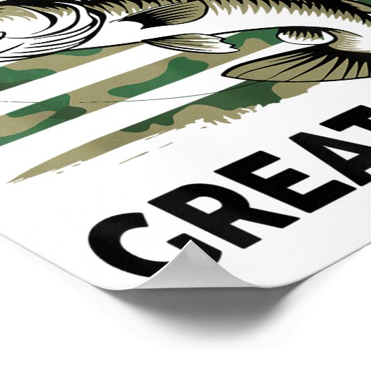 Funny Make Fishing Great Again Camo B Fish America Poster (Ecke)