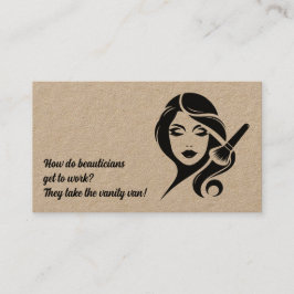 💄 Funny Makeup Beautician Kraft Visitenkarte