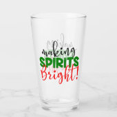 Funny making Spirituosen hellen Weihnachtsfeiertag Glas (Rückseite)