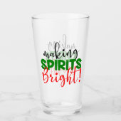 Funny making Spirituosen hellen Weihnachtsfeiertag Glas (Vorderseite)