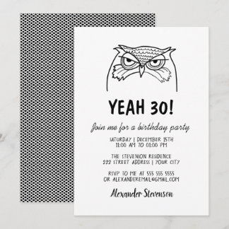 Funny Male 30. Geburtstag Einladung